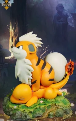 Pokemon Playing Series 005 Raichu Racing With Pikachu & 006 Growlithe Press Charmander - Pokemon Resin Statue - WASP Studios