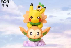 Pokemon Series Soaring Group Rowlet, Pikachu & Meltan - Pokemon Resin Statue - JuXiang Studios