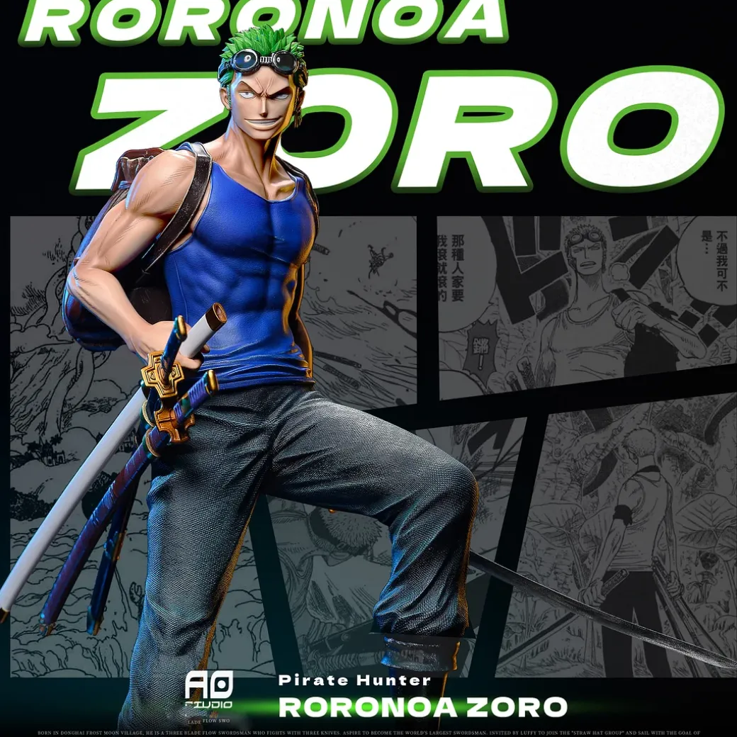 POP & 1/6 Scale Skypiea Arc Roronoa Zoro - ONE PIECE Resin Statue - AO Studios