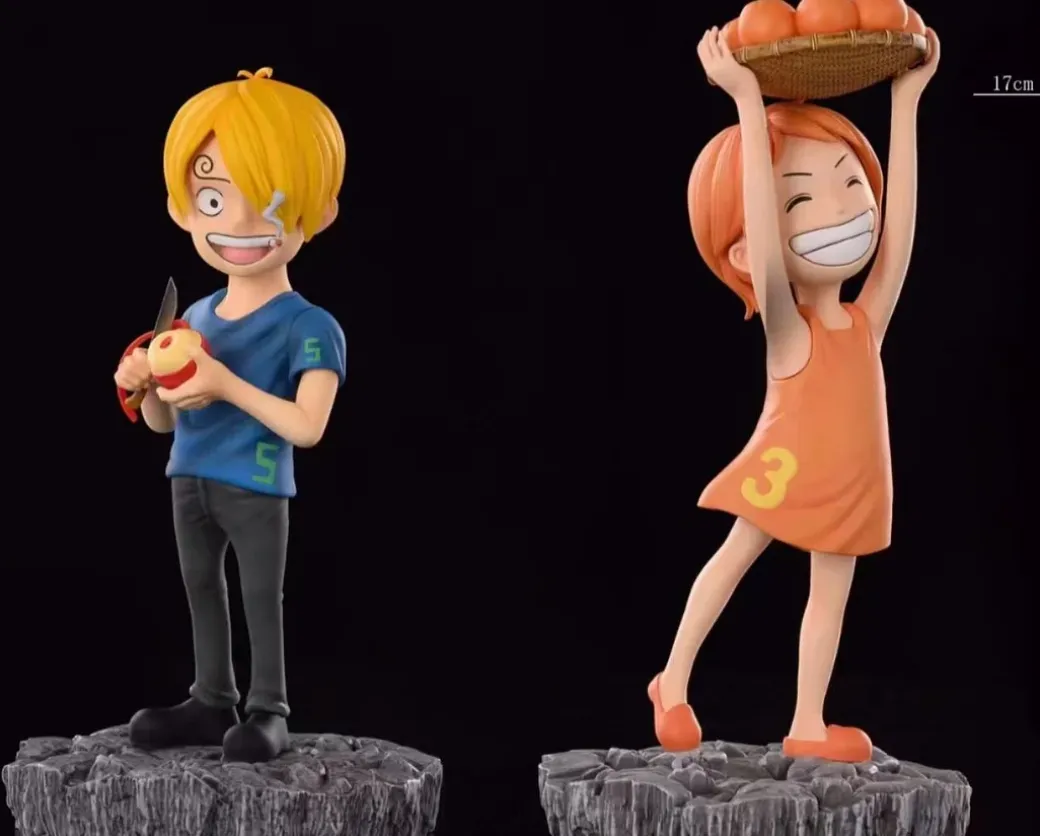 POP 1/8 Scale & WCF Scale Childhood Vinsmoke Sanji & Nami - ONE PIECE Resin Statue - T.N Studios