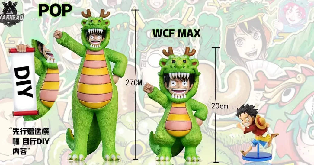 POP & WCF MAX Scale Dragon Year Monkey D. Luffy - ONE PIECE Resin Statue - Warhead Studios