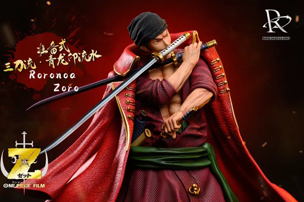 POP MAX Scale Red Straw Hat Series Roronoa Zoro - ONE PIECE Resin Statue - Bright Studio
