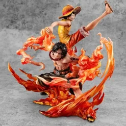 POP MAX Scale 20th Anniversary Brotherhood Monkey D. Luffy - ONE PIECE Offcial Statue - MegaHouse