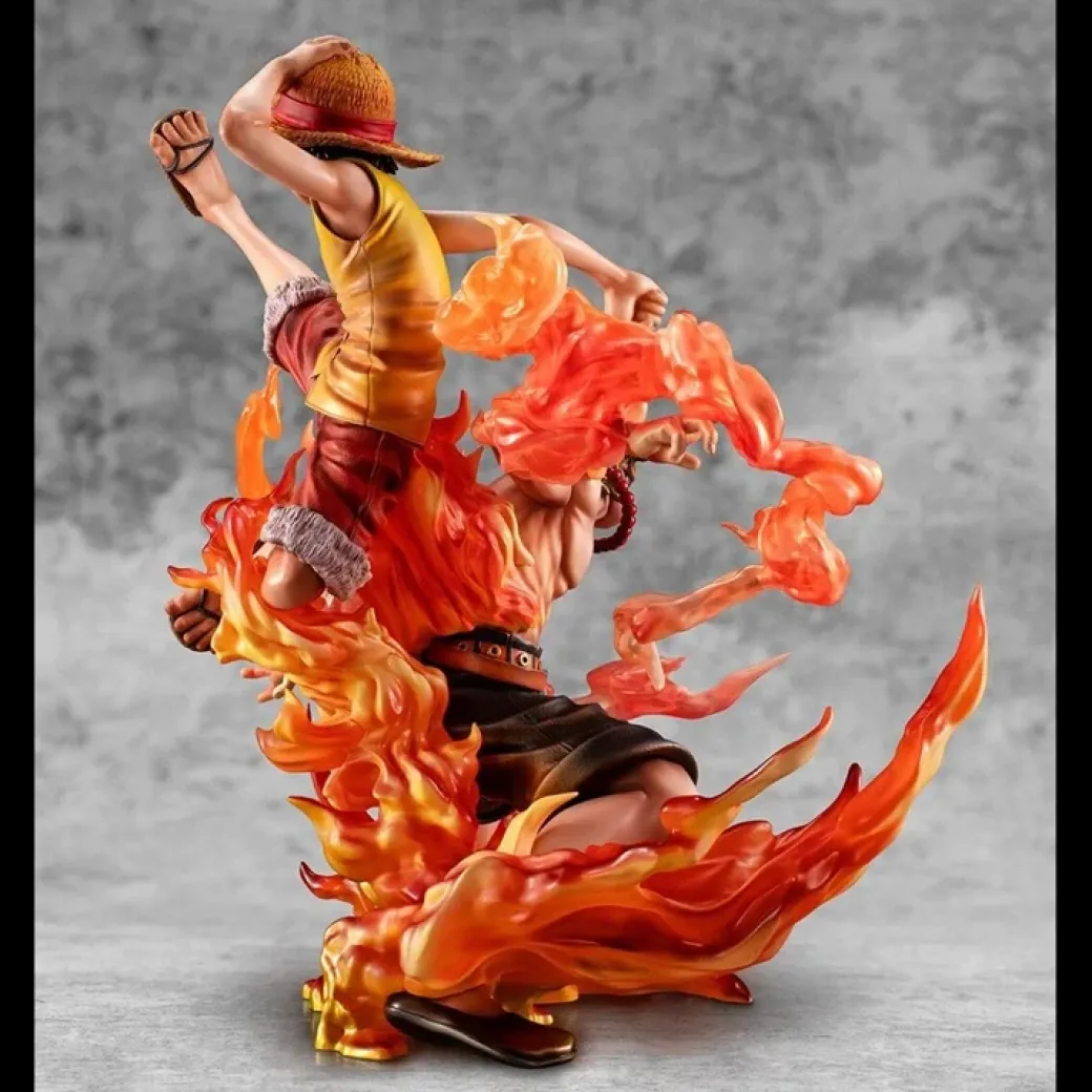 POP MAX Scale 20th Anniversary Brotherhood Monkey D. Luffy - ONE PIECE Offcial Statue - MegaHouse