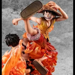 POP MAX Scale 20th Anniversary Brotherhood Monkey D. Luffy - ONE PIECE Offcial Statue - MegaHouse