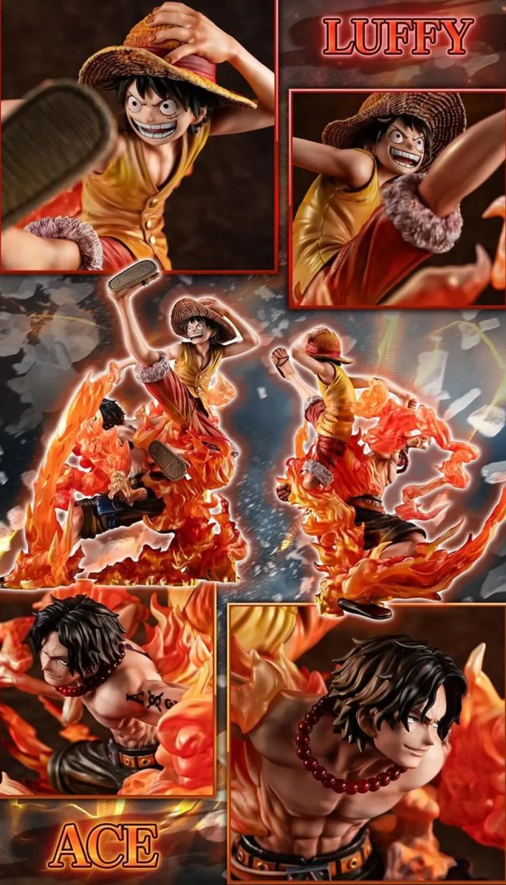 POP MAX Scale 20th Anniversary Brotherhood Monkey D. Luffy - ONE PIECE Offcial Statue - MegaHouse