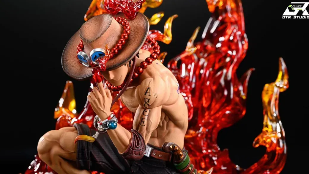 POP MAX Scale Whitebeard Pirates Portgas D. Ace with LED - ONE PIECE Resin Statue - GTR-Studio