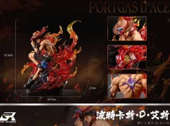 POP MAX Scale Whitebeard Pirates Portgas D. Ace with LED - ONE PIECE Resin Statue - GTR-Studio