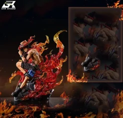 POP MAX Scale Whitebeard Pirates Portgas D. Ace with LED - ONE PIECE Resin Statue - GTR-Studio