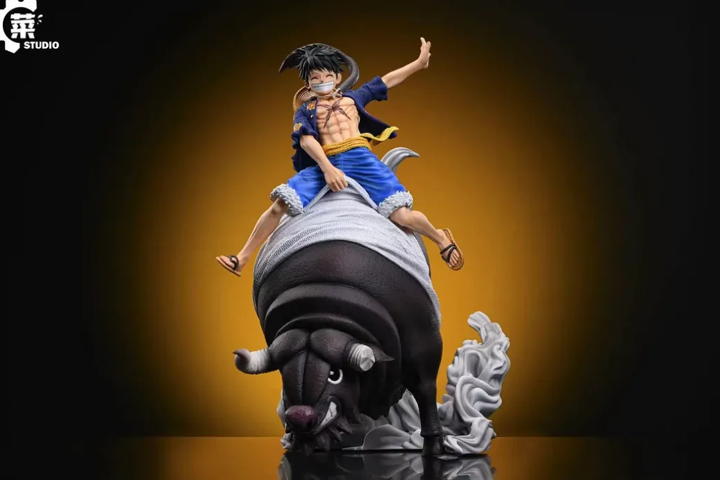 POP Scale Bull Ridding Monkey D. Luffy - ONE PIECE Resin Statue - Cai Studio