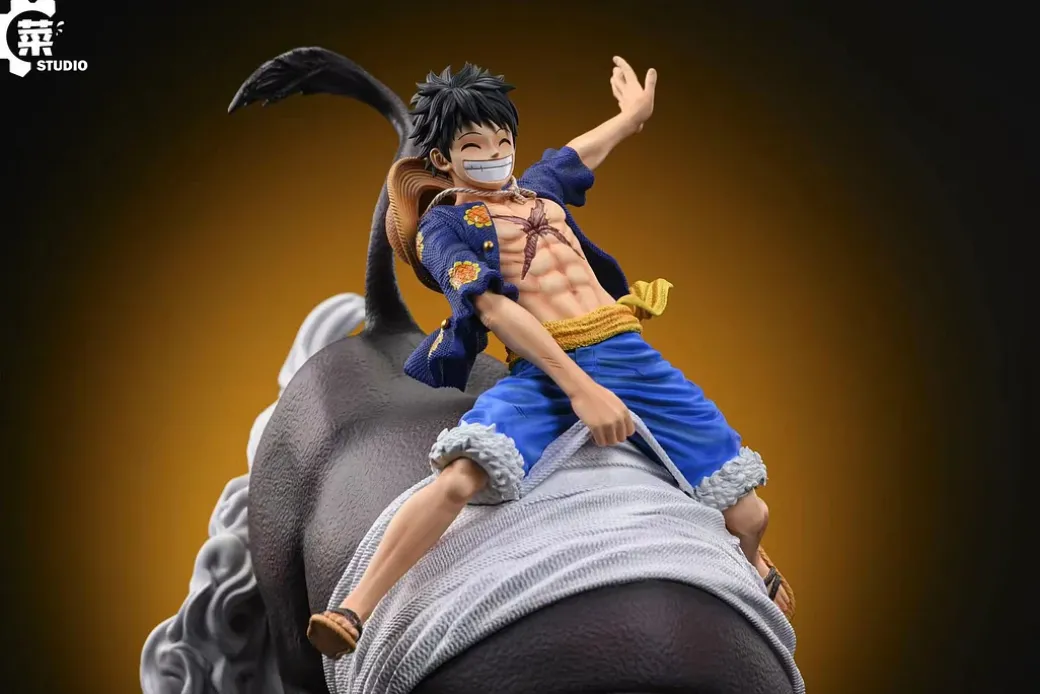 POP Scale Bull Ridding Monkey D. Luffy - ONE PIECE Resin Statue - Cai Studio