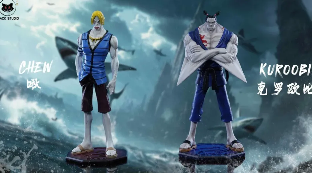 POP Scale Chew & Kuroobi - ONE PIECE Resin Statue - Black Studios