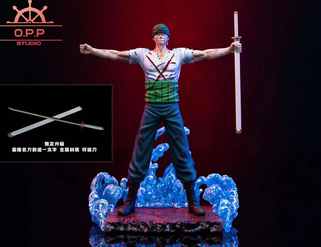 POP Scale Dracule Mihawk VS Roronoa Zoro - ONE PIECE Resin Statue - OPPS Studios