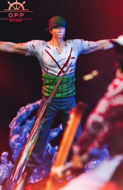 POP Scale Dracule Mihawk VS Roronoa Zoro - ONE PIECE Resin Statue - OPPS Studios
