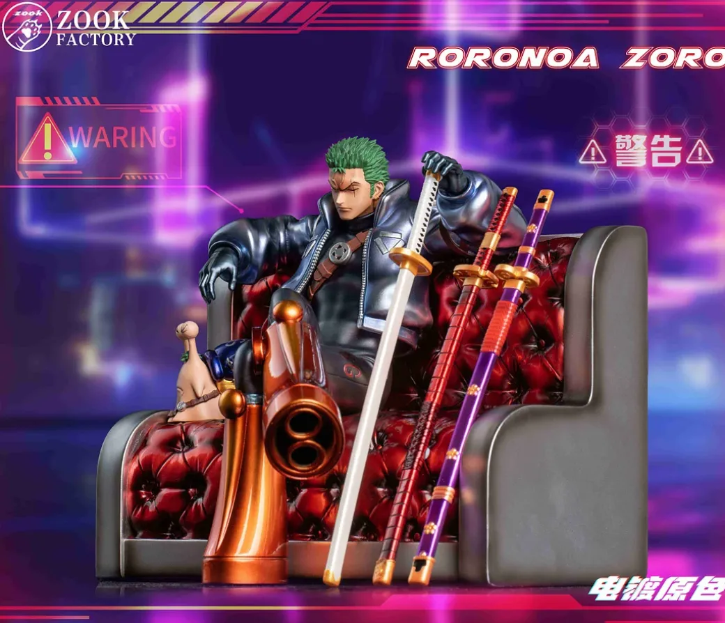 POP Scale Egghead Arc Series 001 Sitting Sofa Roronoa Zoro - ONE PIECE Statue - Zook Factory Studios