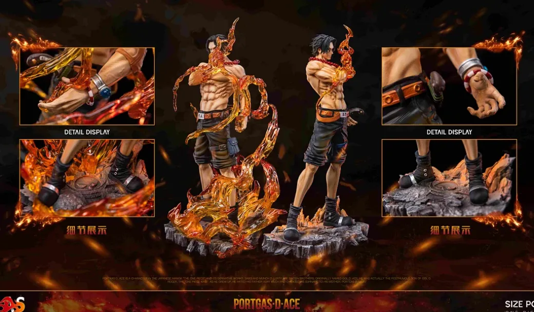 POP Scale Goodbye Flame Portgas D. Ace - ONE PIECE Resin Statue - AS Studios