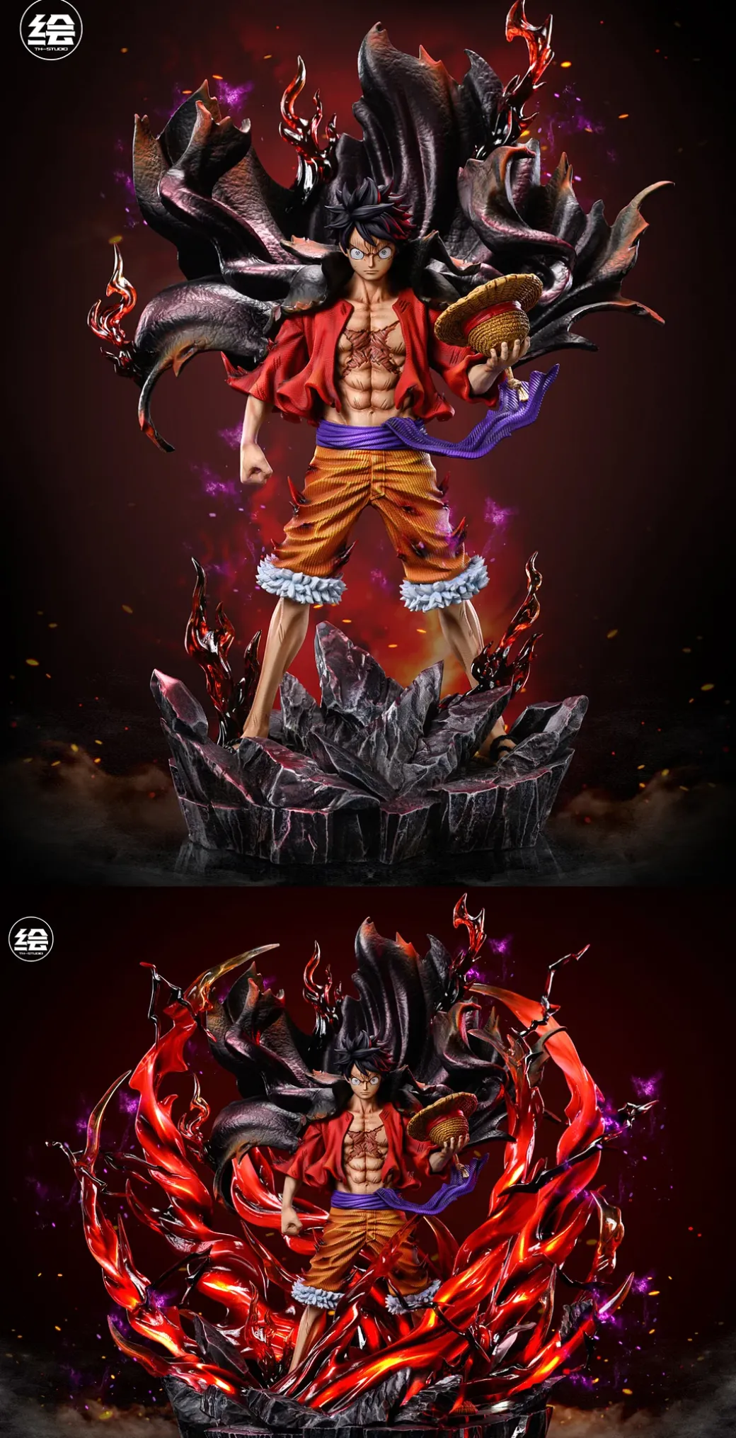 POP Scale Haki/Haoshoku Haki Monkey D. Luffy - ONE PIECE Resin Statue - T-H Studios