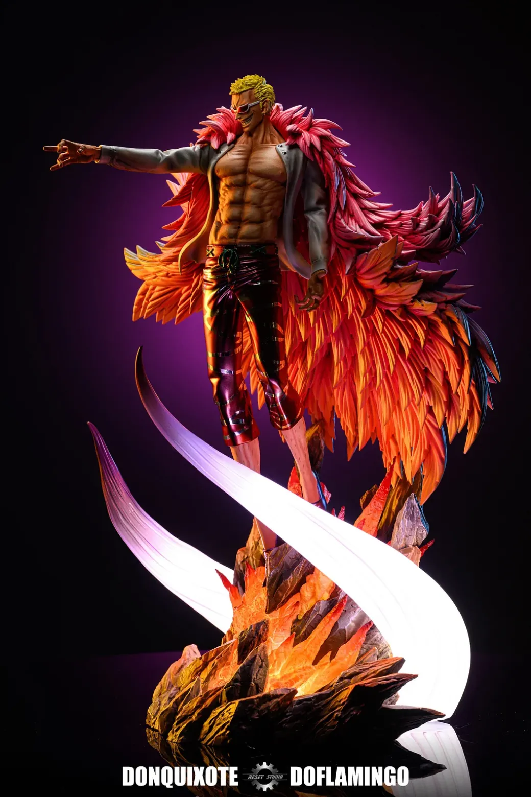 POP Scale Holy Bullet Donquixote Doflamingo with LED - ONE PIECE Resin Statue - Reset Studio