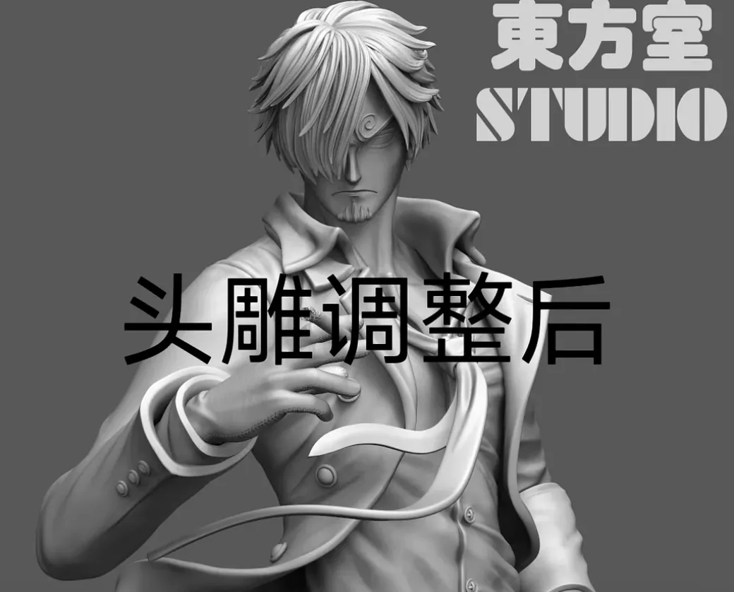 POP Scale Ifrit Jambe Sanji with LED - ONE PIECE Resin Statue - DongFangShi Studio