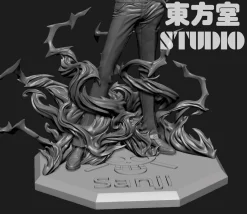 POP Scale Ifrit Jambe Sanji with LED - ONE PIECE Resin Statue - DongFangShi Studio