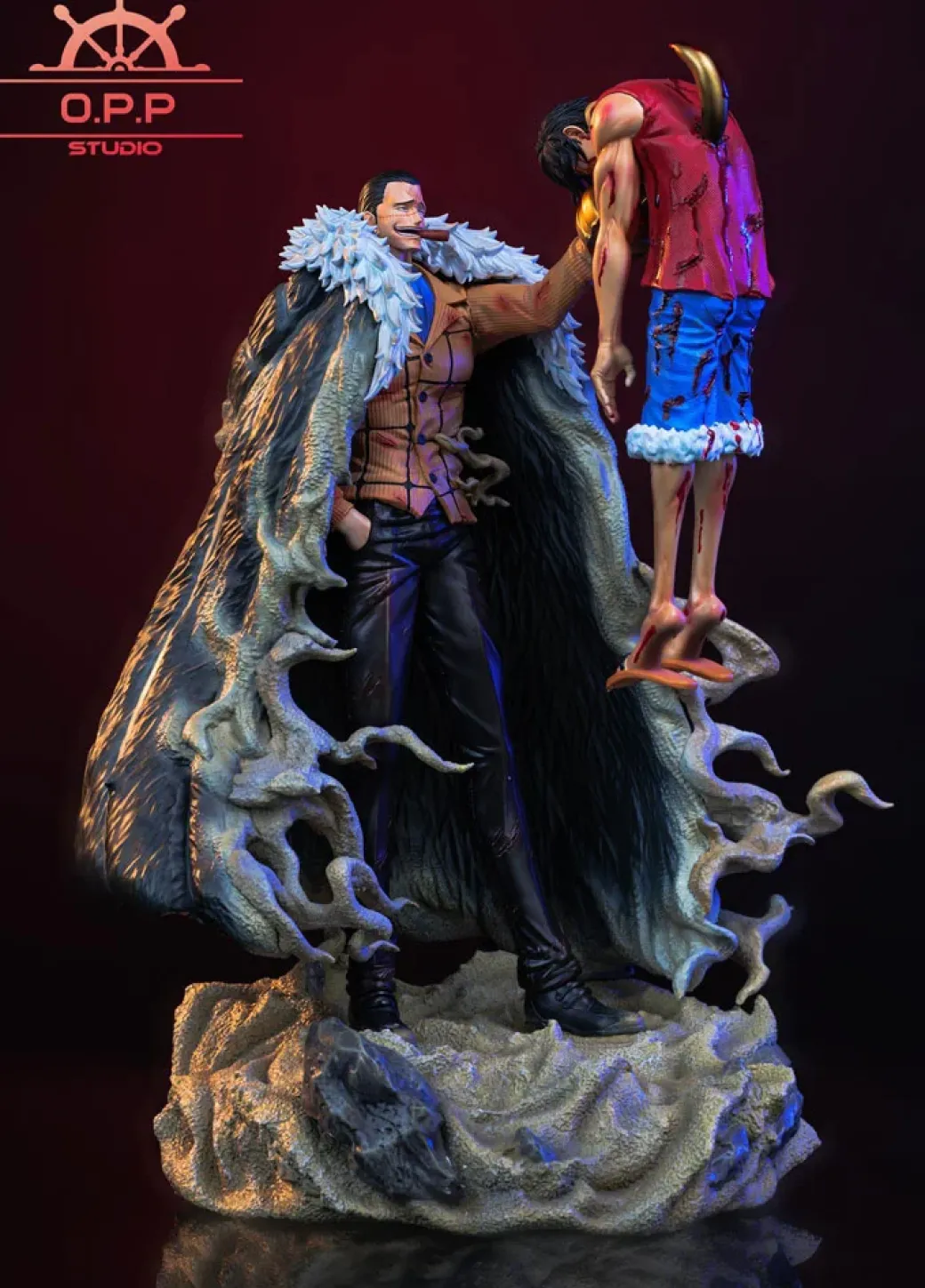 POP Scale Monkey D. Luffy vs Sir Crocodile - ONE PIECE Resin Statue - OPPS Studios