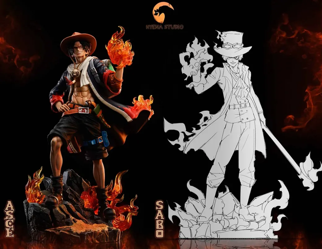 POP Scale Portgas D. Ace with Arabasta Cloak - ONE PIECE Resin Statue - HYENA Studio