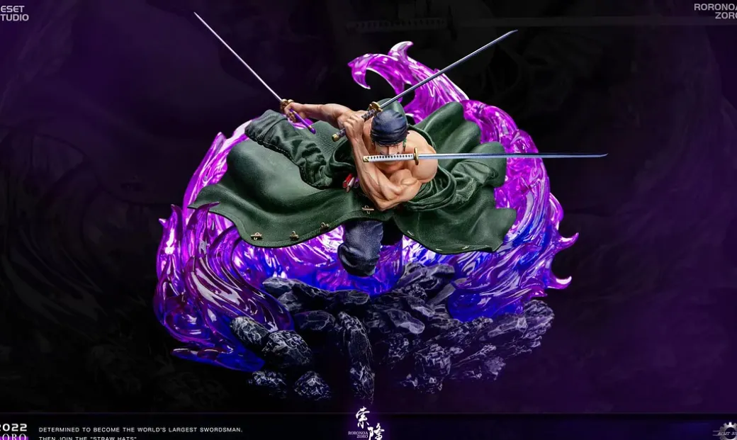POP Scale Roronoa Zoro with LED - ONE PIECE Resin Statue - Reset Studio