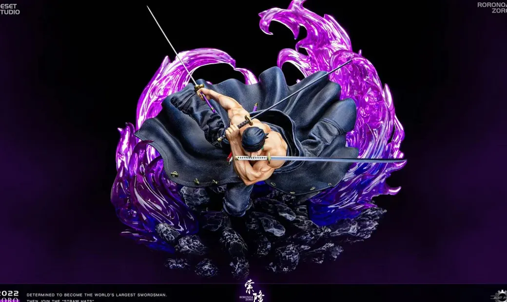 POP Scale Roronoa Zoro with LED - ONE PIECE Resin Statue - Reset Studio