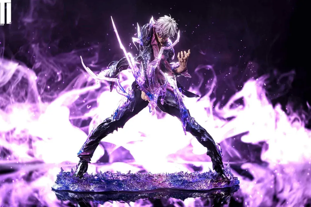 POP Scale Satoru Gojo with LED - Jujutsu Kaisen Resin Statue - Iron Curtain Studio