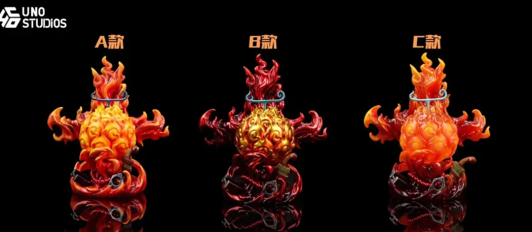 POP WCF Scale Flame-Flame Fruit 2.0 - ONE PIECE Resin Statue - UNO Studio