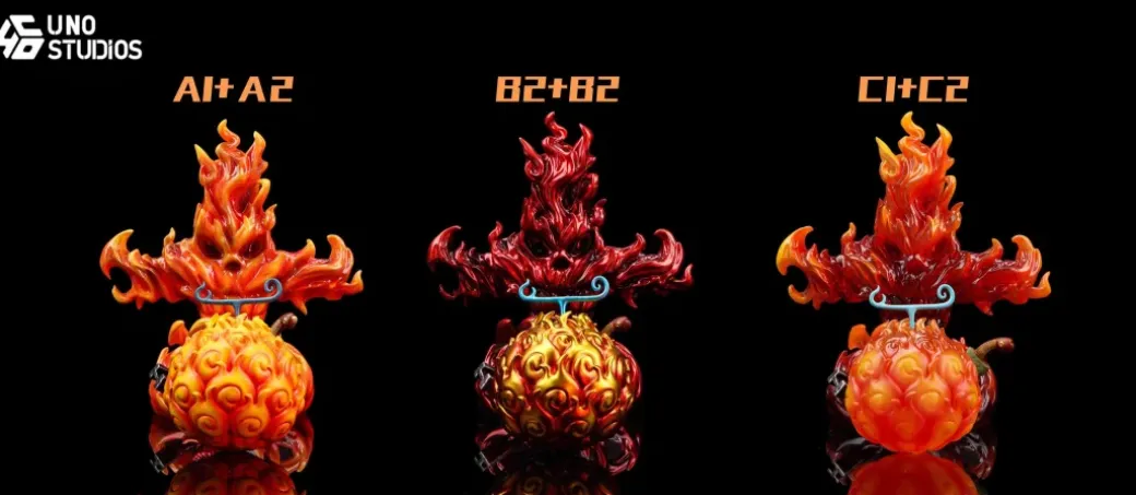 POP WCF Scale Flame-Flame Fruit 2.0 - ONE PIECE Resin Statue - UNO Studio
