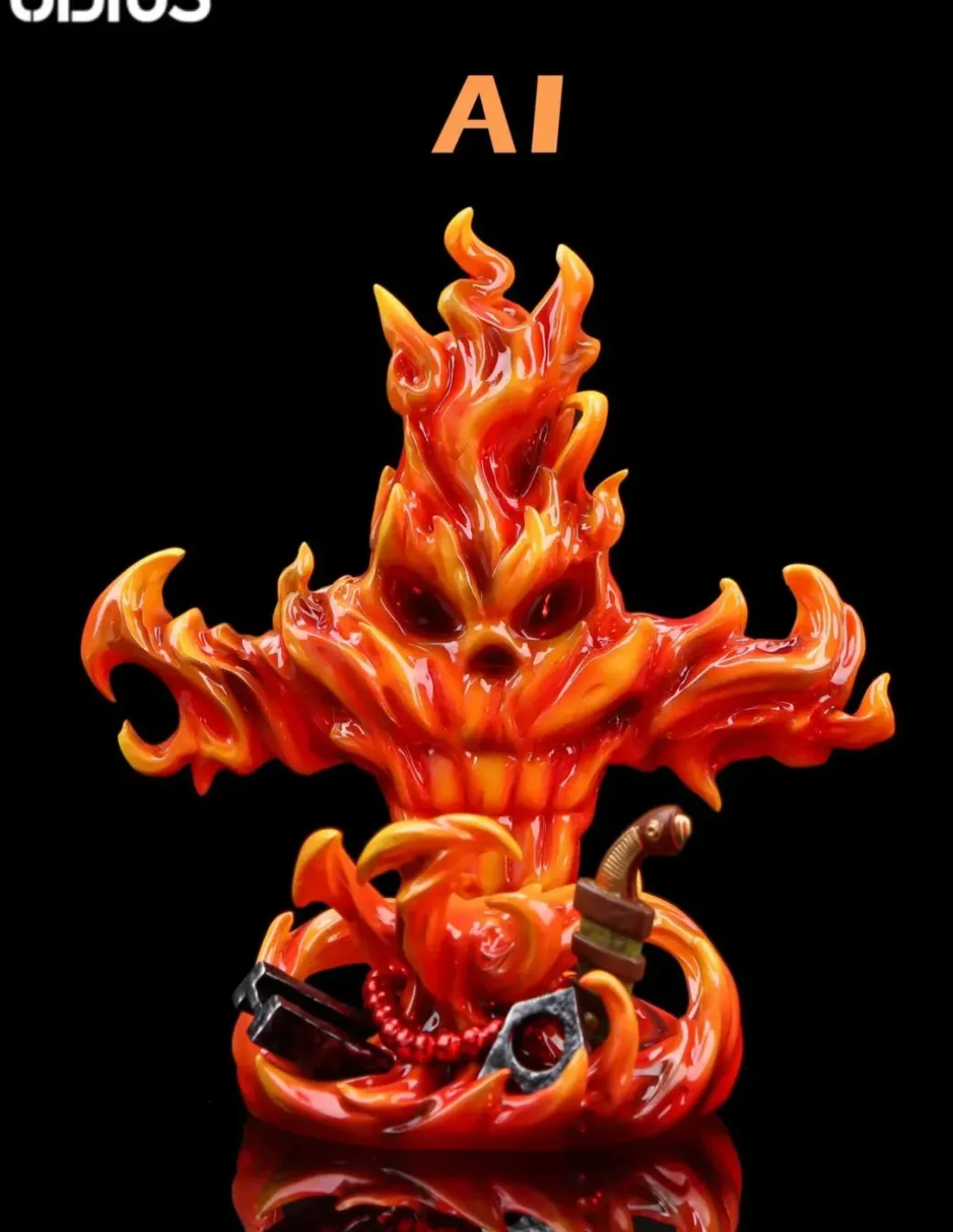POP WCF Scale Flame-Flame Fruit 2.0 - ONE PIECE Resin Statue - UNO Studio