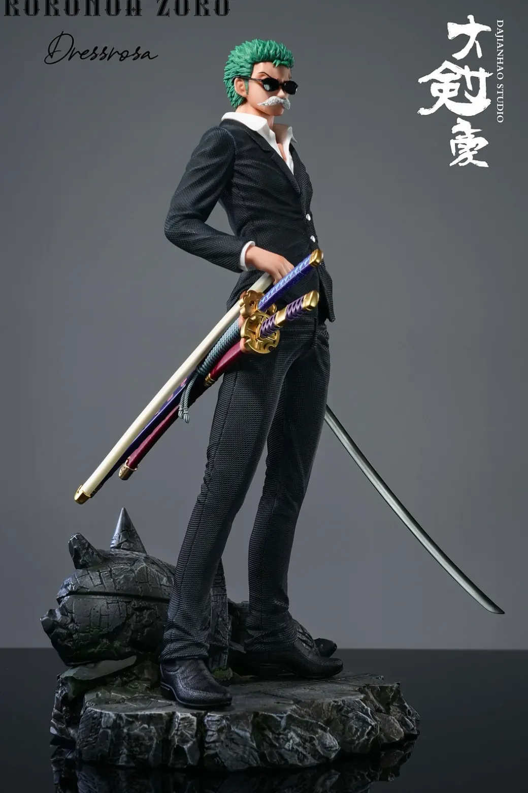 POPMAX & 1/4 Scale Dressrosa Arc Roronoa Zoro - ONE PIECE Statue - DaJianHao Studio