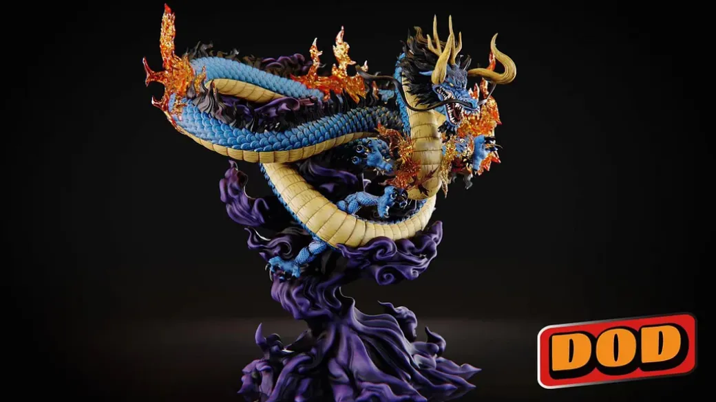 POPMAX Scale Dragon Form Kaido with LED - ONE PIECE Resin Statue - DOD Studio