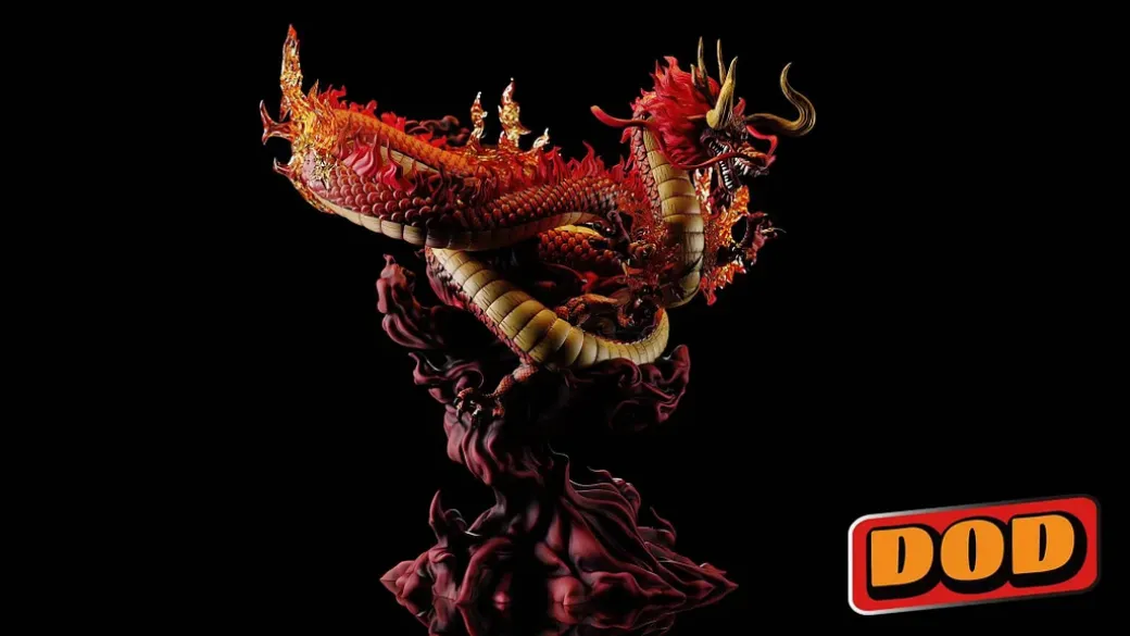 POPMAX Scale Dragon Form Kaido with LED - ONE PIECE Resin Statue - DOD Studio