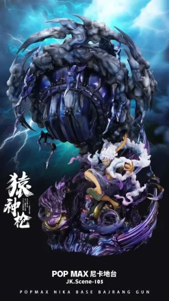 POPMAX Scale Rubber Rubber Monkey God Gun Base ONLY - ONE PIECE Resin Statue - JacksDo Studios
