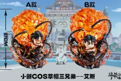 Portgas D. Ace & Ace Cosplay Shin-chan - ONE PIECE Crayon Shin-chan Resin Statue - MianHuaTang Studios