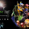 Predator Cosplay Pikachu vs Alien - Pokemon Alien Resin Statue - Crescent-Studios