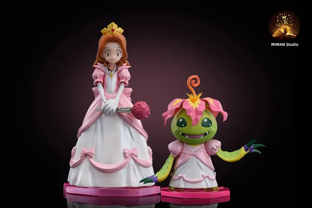 Princess Mimi Tachikawa, Princess Palmon, Gekomon & Otamamon - Digimon Resin Statue - MIMAN Studios