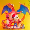Red & Charizard Family - Pokemon Resin Statue - GElSHA Studio
