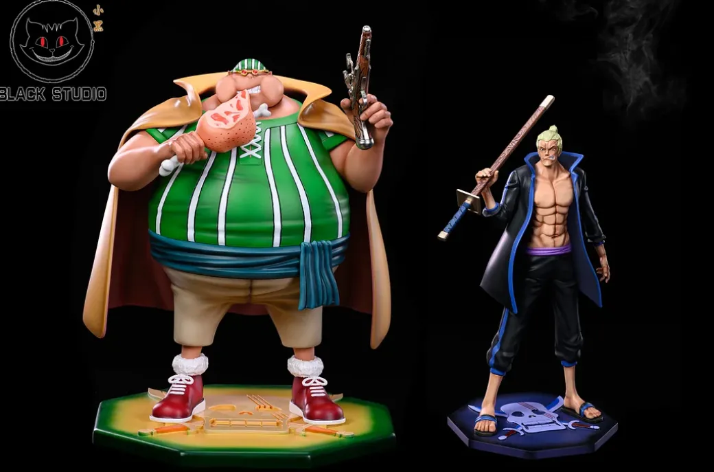 Red Hair Pirates Lucky Roux & Warrior Man - ONE PIECE Resin Statue - Black Studios