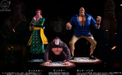 Red Hair Pirates Theatrical Ver. Bonk Punch & Rockstar & Monster - ONE PIECE Resin Statue - Black Studios