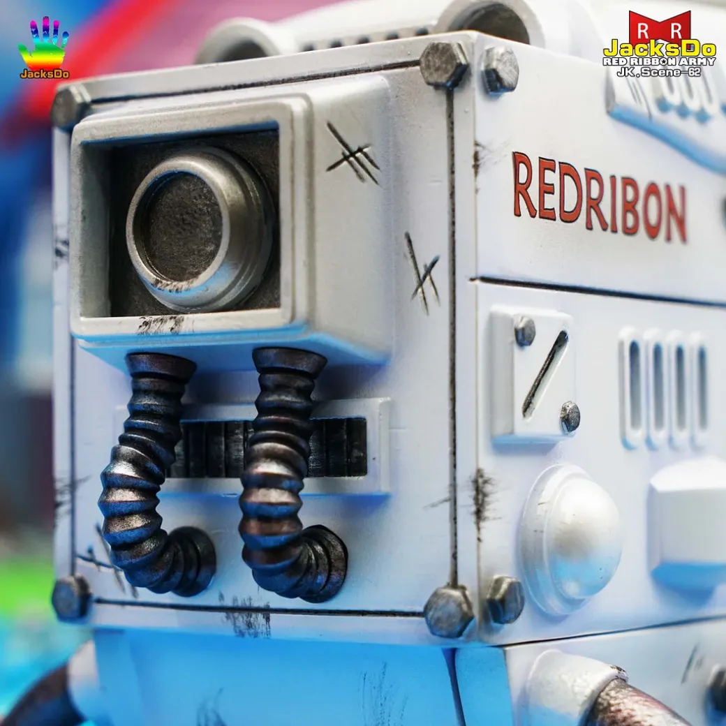 Red Ribbon Army helicopter with LED - Dragon Ball Resin Statue - JacksDo Studios