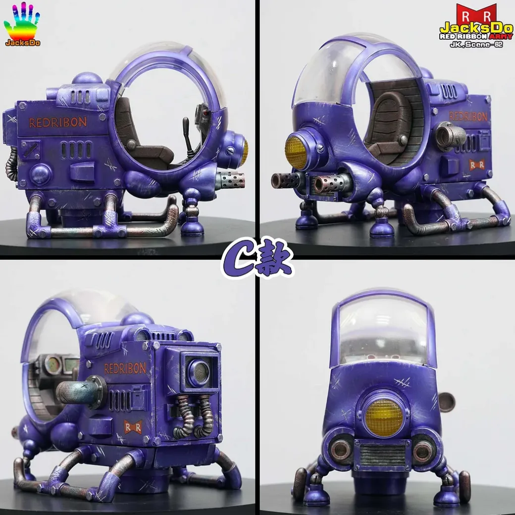 Red Ribbon Army helicopter with LED - Dragon Ball Resin Statue - JacksDo Studios