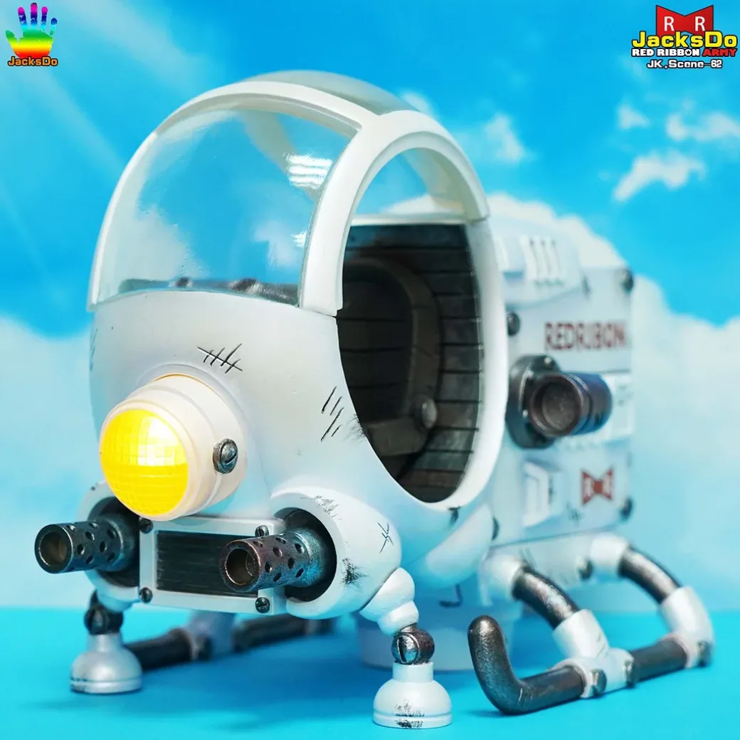Red Ribbon Army helicopter with LED - Dragon Ball Resin Statue - JacksDo Studios
