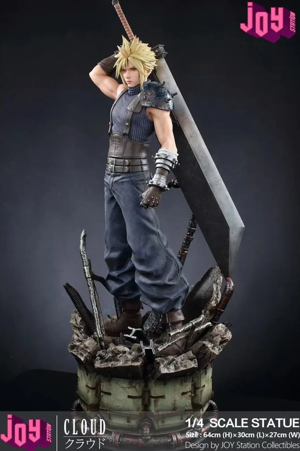 Remake Ver. Cloud Strife - (FF7) Final Fantasy VII Resin Statue - Joy Station Collection