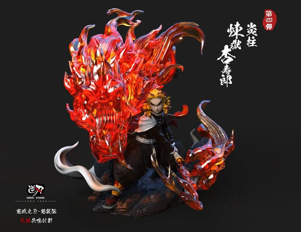Rengoku Kyoujurou with LED - Demon Slayer: Kimetsu no Yaiba Resin Statue - NIREN Studios