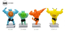Reopen Muscle Show Series Pikachu & Charmander & Squirtle & Bulbasaur - Full Set (All 4 Sets) - Pokemon Resin Statue - GO Studios