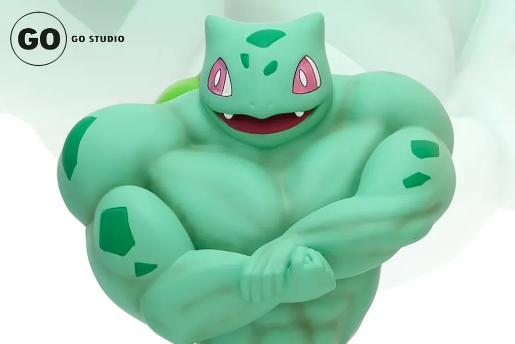 Reopen Muscle Show Series Pikachu & Charmander & Squirtle & Bulbasaur - Full Set (All 4 Sets) - Pokemon Resin Statue - GO Studios