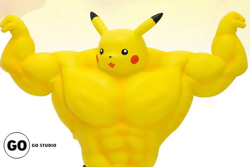 Reopen Muscle Show Series Pikachu & Charmander & Squirtle & Bulbasaur - Full Set (All 4 Sets) - Pokemon Resin Statue - GO Studios